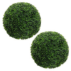 ML-Design Set de 2 boules de buis artificielles Jardin Plante artificielle Arbre de décora