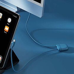 Avis XOOPAR Câble 4 en 1 Ice-C Ecoresponsable USB A, USB C / USB C, Lightning 1m Bleu