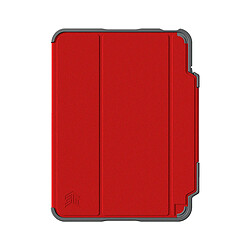 STM Étui Folio pour iPad 10,9" 2022 Dux Plus Renforcé avec Emplacement Pencil Rouge