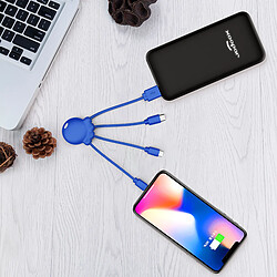 Avis XOOPAR Câble 3 en 1 Octopus USB A/micro USB & USB C & Lightning 0,1m Bleu