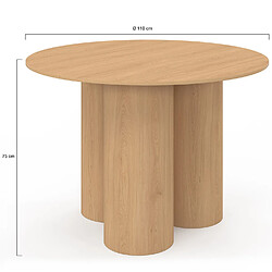 Acheter Idmarket TAM RONDE ELOISE HETRE 110CM