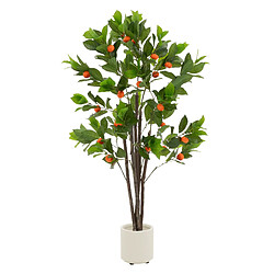 ML-Design Oranger artificiel Plante artificielle en pot Agrumes Arbre artificiel en pot 13