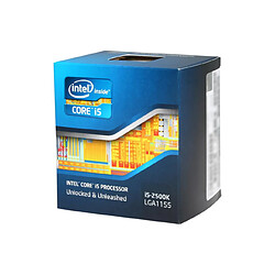 Processeur Intel Core i5-2500K - Processeur de bureau Intel Core i5 de 2e génération Sandy Bridge quadricœur 3,3 GHz (3,7 GHz avec Turbo Boost) LGA 1155 95 W, carte graphique Intel HD Graphics 3000