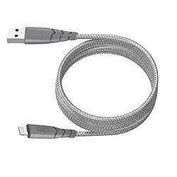 Force Power Câble Ultra-renforcé USB A/Lightning 3m - 2.4A Gris
