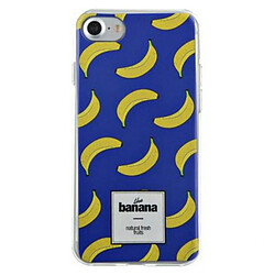 BigBen Connected Coque pour iPhone SE 2020/8/7 Semi-rigide avec motifs bananes Bleu 