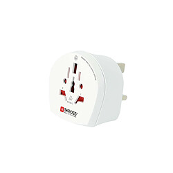Skross Adaptateur de Voyage Prise Mondiale vers Royaume-Uni 12A Blanc
