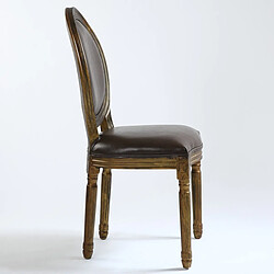 Avis Paris Prix Lot de 2 Chaises Médaillon Versailles 96cm Marron & Or