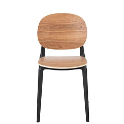 Paris Prix Chaise Design Finama 82cm Naturel & Noir