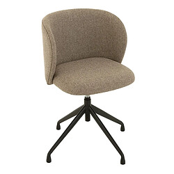 Paris Prix Chaise Pivotante en Lin Gena 56cm Marron