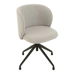 Paris Prix Chaise Pivotante en Lin Gena 56cm Gris