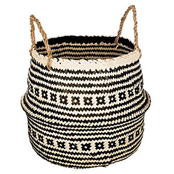 Atmosphera Panier de Rangement Pliable à Anses Seagrass 40cm Noir