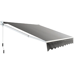 Helloshop26 Store banne rétractable 245 x 200 cm angle ajustable 40°-100° usage extérieur moderne en aluminium gris 20_0013624