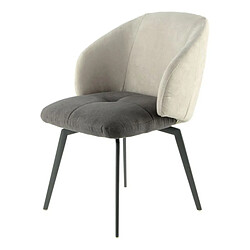 Paris Prix Chaise Design Carol 82cm Gris & Crème