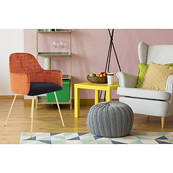 Paris Prix Chaise Déco en Velours Richard 85cm Marron & Noir