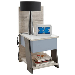 Avis FMD Table de chevet avec 1 tiroir 34,2x39x69 cm chêne sable