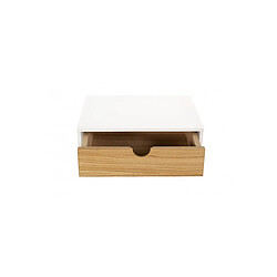Paris Prix Chevet Mural Design en Bois Tafar 40cm Blanc