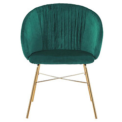 Paris Prix Chaise Design en Velours Kanye 80cm Vert
