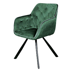 Paris Prix Chaise Design en Velours Eann 85cm Vert