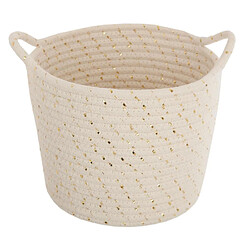 Atmosphera Lot de 3 Paniers de Rangement Lurex 24cm Naturel