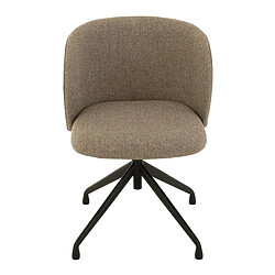 Paris Prix Chaise Pivotante en Lin Gena 56cm Marron