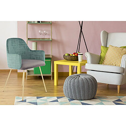 Paris Prix Chaise Déco en Velours Richard 85cm Vert & Gris