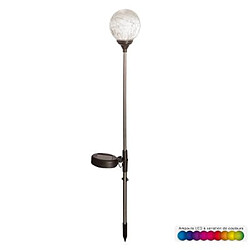 Atmosphera Balise Solaire en Verre 52cm Argent