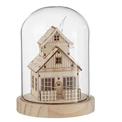 Paris Prix Cloche Déco Led Maison d'Hiver 18cm Naturel