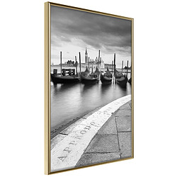 Paris Prix Affiche Murale Encadrée Gondolas 40 x 60 cm Or