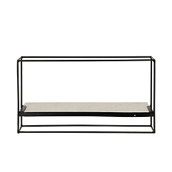 Mes Etagère murale 65x15x35 cm en marbre blanc et métal
