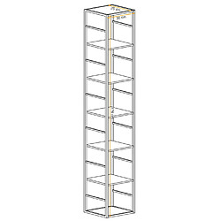 Paris Prix Étagère Murale 6 Niveaux Switch I 176cm Noir