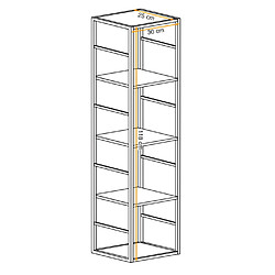 Paris Prix Étagère Murale 4 Niveaux Switch II 118cm Noir