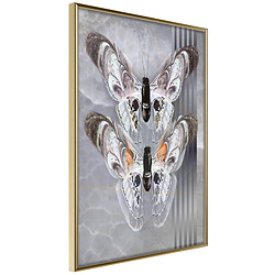 Paris Prix Affiche Murale Encadrée Two Moths 30 x 42 cm Or