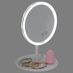 Paris Prix Miroir Lumineux Led Sans Fil Enceinte 26cm Blanc pas cher