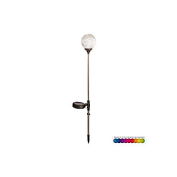 Atmosphera Balise Solaire en Verre 52cm Argent