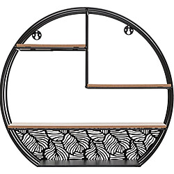 Atmosphera Étagère Murale 4 Niveaux Palmer 39cm Noir