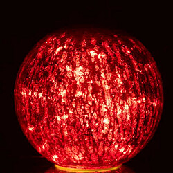 Avis Paris Prix Boule en Verre Led Déco Sazo 20cm Rouge
