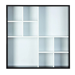 Paris Prix Étagère Murale 10 Compartiments Bukan 70cm Noir & Blanc