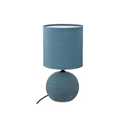 Atmosphera Lampe à Poser Céramique Boule 25cm Bleu
