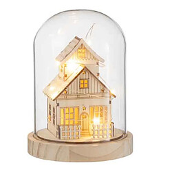 Paris Prix Cloche Déco Led Maison d'Hiver 18cm Naturel