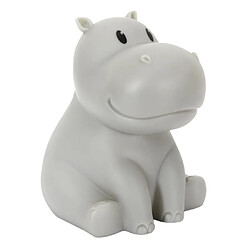Paris Prix Lampe Veilleuse Enfant Led Hippopotame 16cm Gris