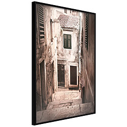 Paris Prix Affiche Murale Encadrée Urban Alley 21 x 30 cm Noir