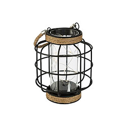 Atmosphera Lanterne en Métal & Fil MicroLed Diane 17cm Noir