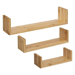 Five Simply Smart Lot de 3 Étagères Murales Fixy 42cm Bambou
