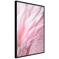 Paris Prix Affiche Murale Encadrée Pink Feathers 40 x 60 cm Noir