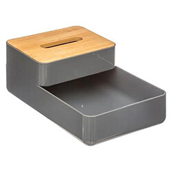 Five Simply Smart Boîte 2 Plateaux & 1 Couvercle Bambou Natureo 26cm Gris