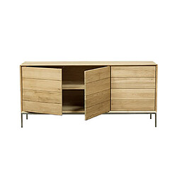 Mes Buffet 2 portes et 3 tiroirs en chêne massif - RETHEL