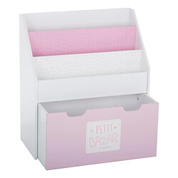 Atmosphera Bibliothèque Enfant Girl 70cm Rose