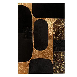 Paris Prix Tableau Déco en Cuir Opalo II 60x90cm Noir & Or