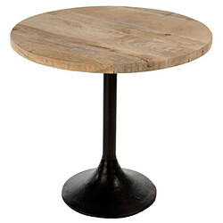 Paris Prix Table de Bar en Bois & Métal Mocha 65cm Naturel