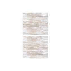 Atmosphera Lot de 2 Stickers Muraux Bois 70x80cm Blanc